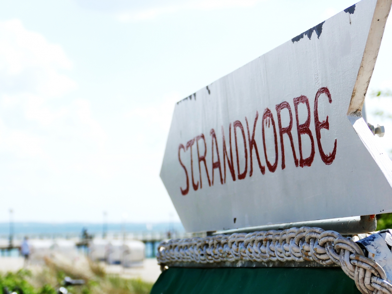 Strandkorb Wegweiser